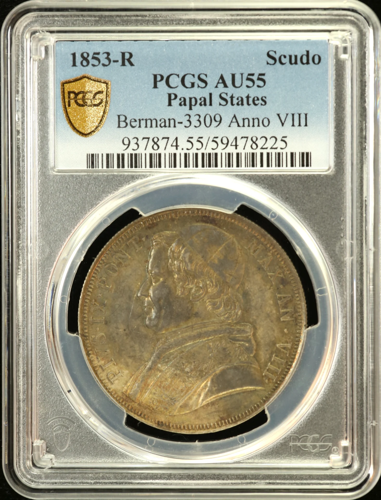 Europe Italy/San Marino/Vatican World Coins Italy/San Marino/Vatican Scudo 1853 R PCGS AU55 0161966 Italy/San Marino/Vatican Scudo 1853 R PCGS AU55 0161966Italy/San Marino/Vatican Scudo 1853 R PCGS AU55 0161966