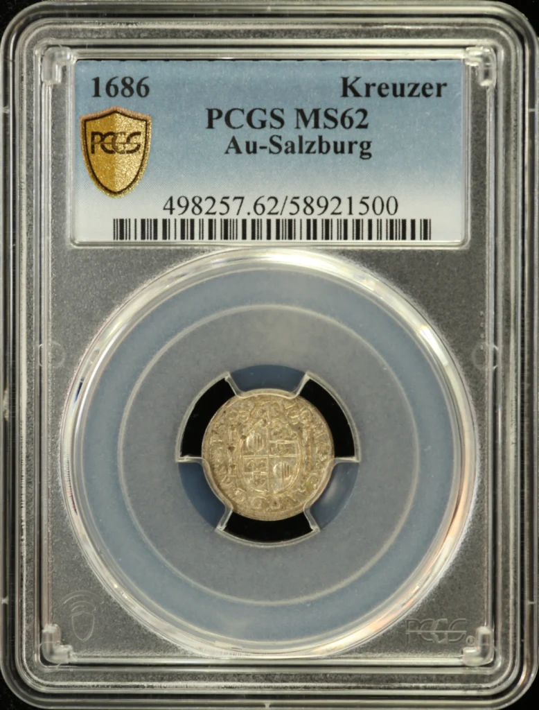 Austria Kreuzer 1686 Salzburg PCGS MS62 0162103