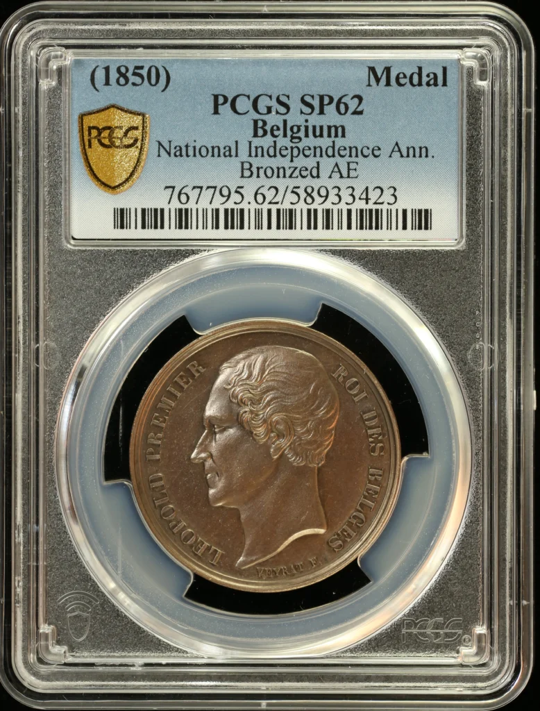 Belgium National Independence Anniversary Medal (1850) PCGS SP62 0162144