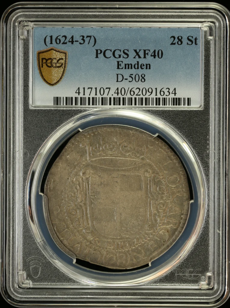 Germany 28 Stuiver (1624-37) Emden PCGS XF40 D-508 0162363