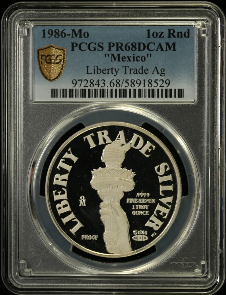 Mexican Coins Modern Silver & Minors Onza Modern Silver & Minors Liberty Trade Onza 1986 Mo PCGS PR68DCAM 0162469 Modern Silver & Minors Liberty Trade Onza 1986 Mo PCGS PR68DCAM 0162469