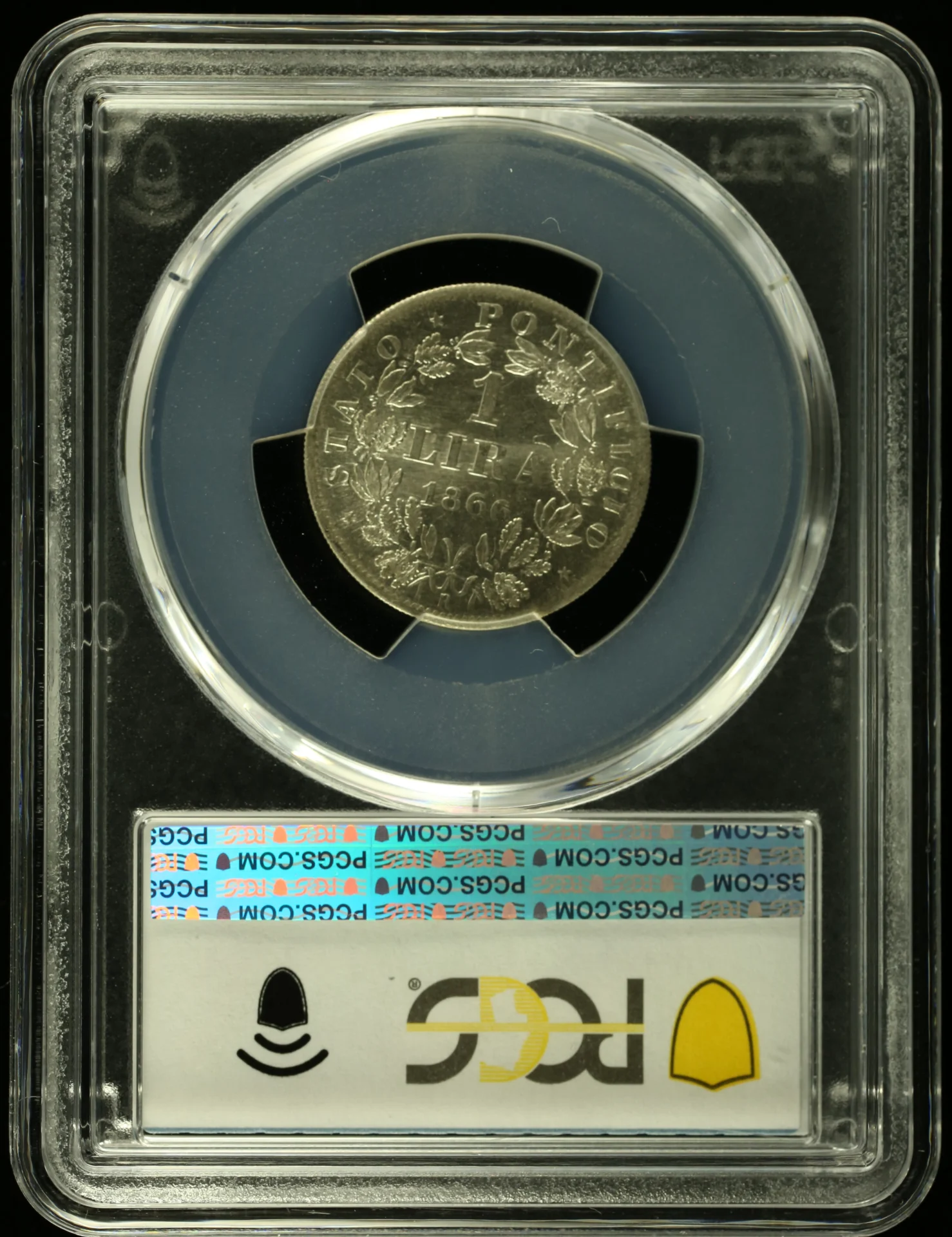 Europe Italy/San Marino/Vatican World Coins Italy/San Marino/Vatican Lira 1866 R PCGS MS65 0162175 Italy/San Marino/Vatican Lira 1866 R PCGS MS65 0162175Italy/San Marino/Vatican Lira 1866 R PCGS MS65 0162175 - Image 2