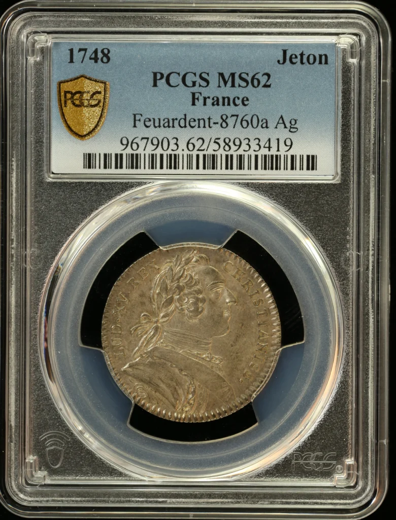 France Jeton 1748 PCGS MS62 Feuardent-8760a 0162169