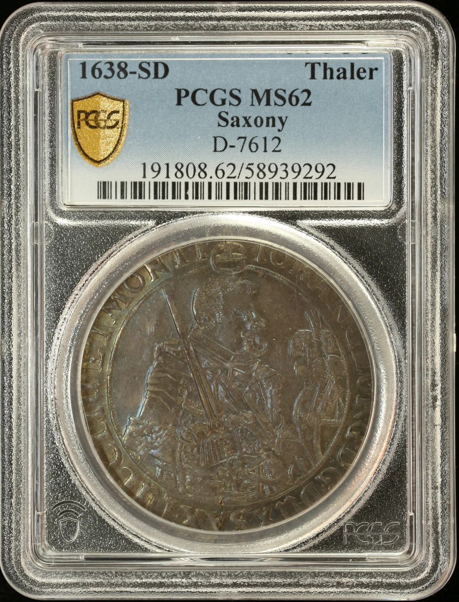 Europe Germany World Coins Germany Thaler 1638 Saxony SD PCGS MS62 0162219 Germany Thaler 1638 Saxony SD PCGS MS62 0162219