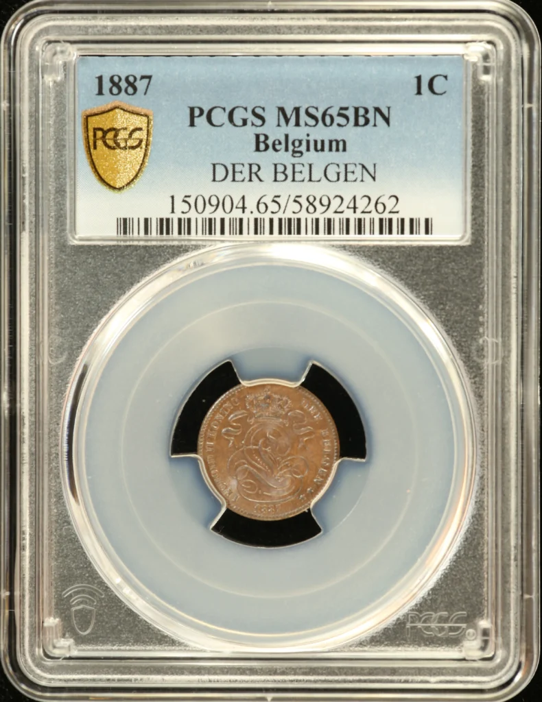 Belgium Centime 1887 PCGS MS65BN 0162134