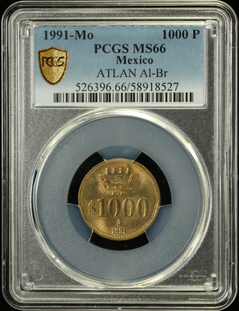 Modern Silver & Minors 1,000 Peso 1991 Mo PCGS MS66 0162475