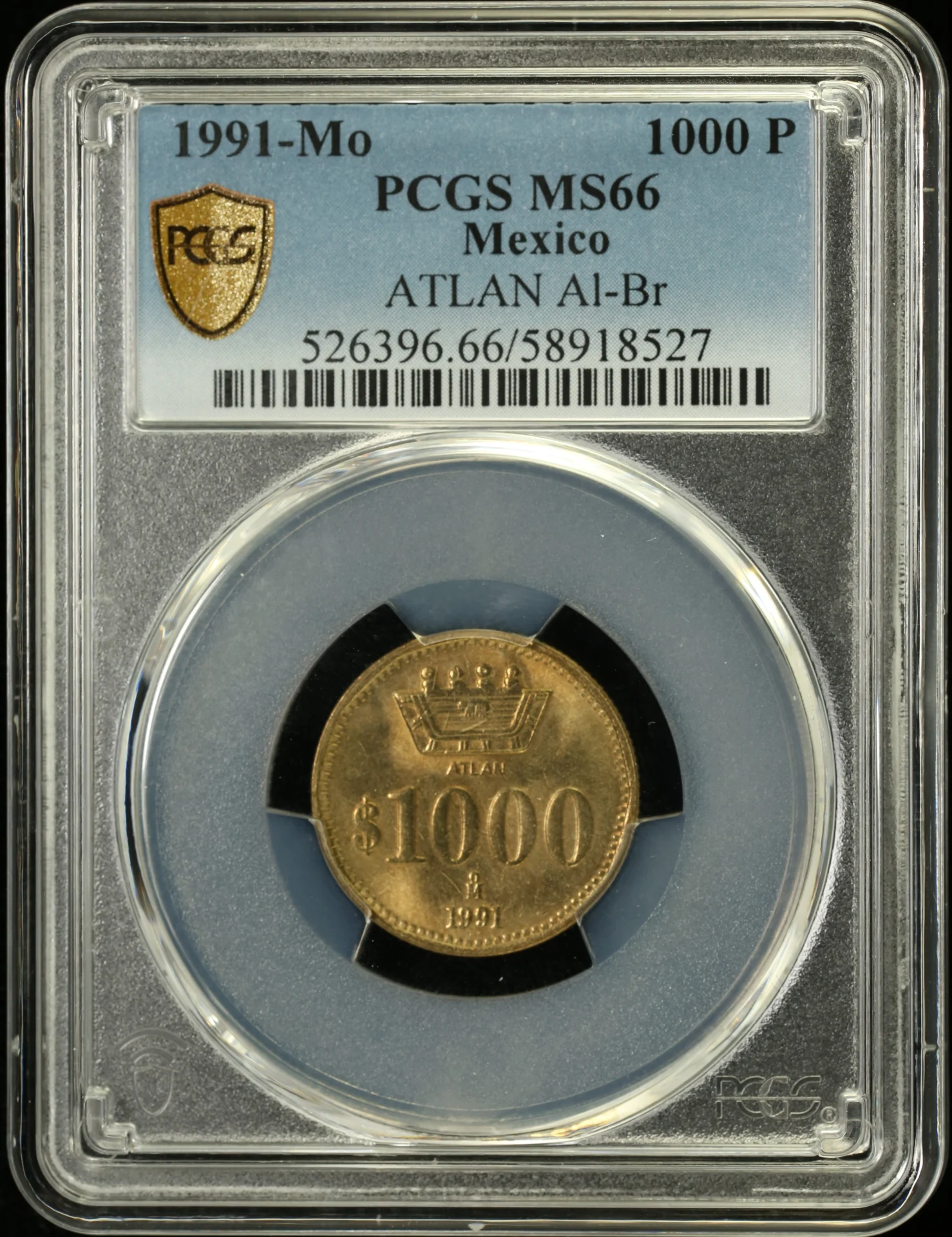 000 Peso 1 Mexican Coins Modern Silver & Minors Modern Silver & Minors 1,000 Peso 1991 Mo PCGS MS66 0162475 Modern Silver & Minors 1,000 Peso 1991 Mo PCGS MS66 0162475Modern Silver & Minors 1,000 Peso 1991 Mo PCGS MS66 0162475