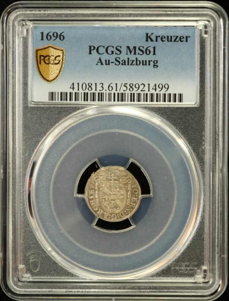 Austria Kreuzer 1696 Salzburg PCGS MS61 0162105
