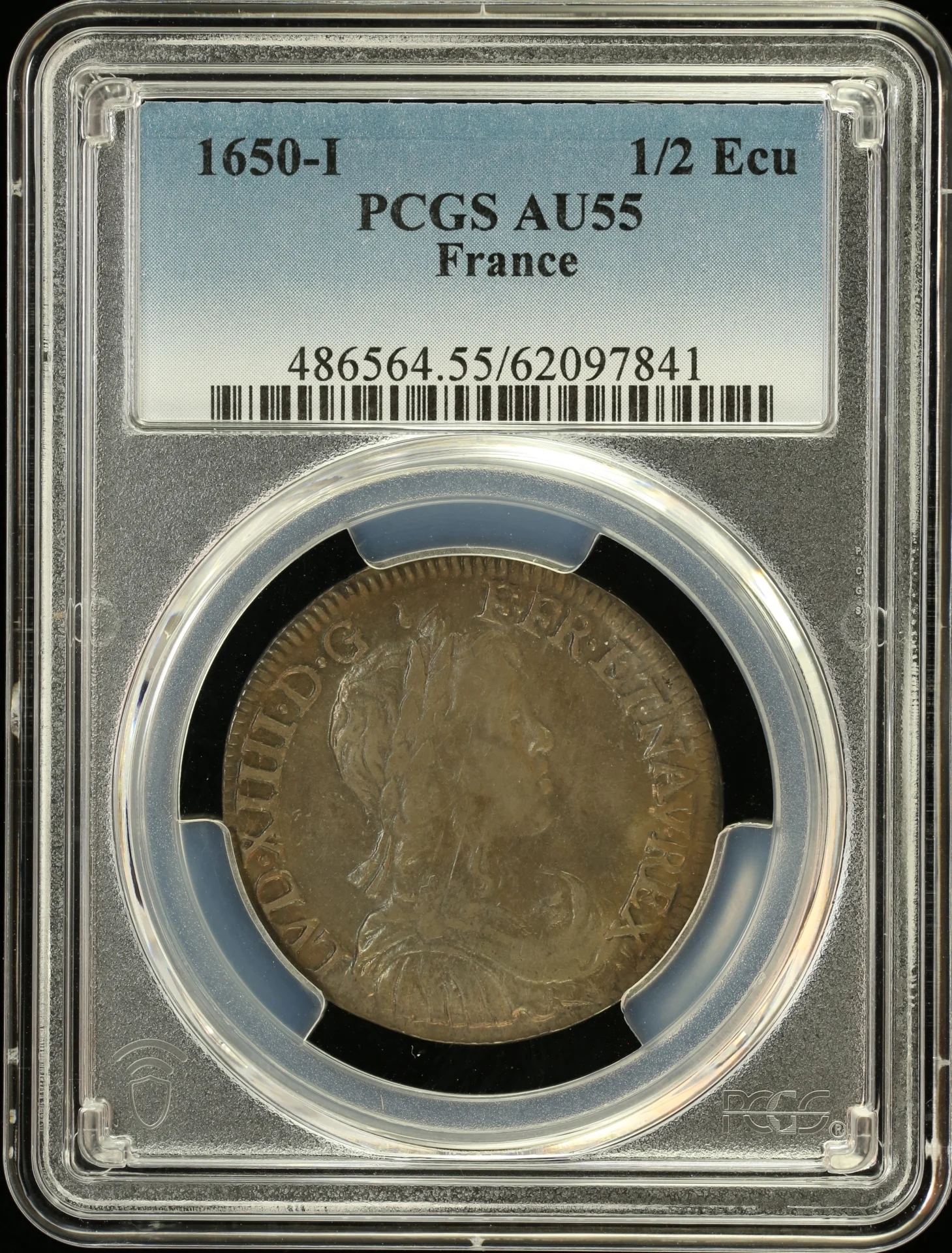 Europe France World Coins France 1/2 Ecu 1650 I PCGS AU55 0162442 France 1/2 Ecu 1650 I PCGS AU55 0162442