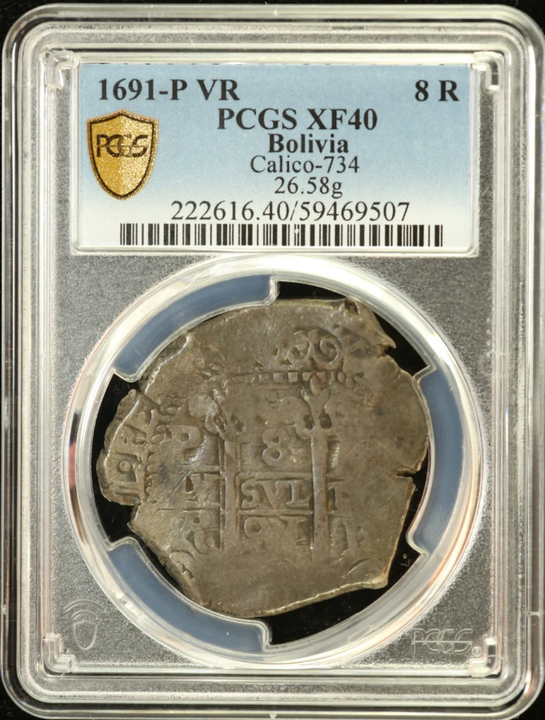 Bolivia 8 Reales 1691 P VR PCGS XF40 Calico-734 0161995