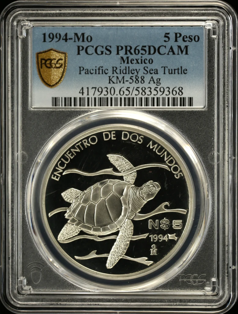 Modern Silver & Minors 5 Peso 1994 Mo KM-588 PCGS PR65DCAM 0162392