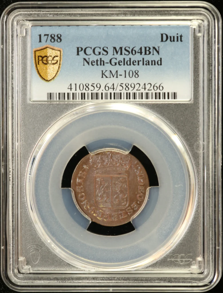 Netherlands Duit 1788 Gelderland PCGS MS64BN KM-108 0162012