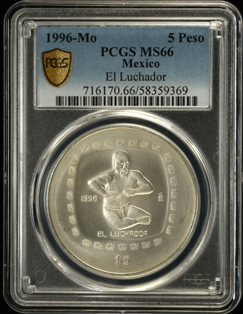 Modern Silver & Minors 5 Peso 1996 Mo PCGS MS66 0162393