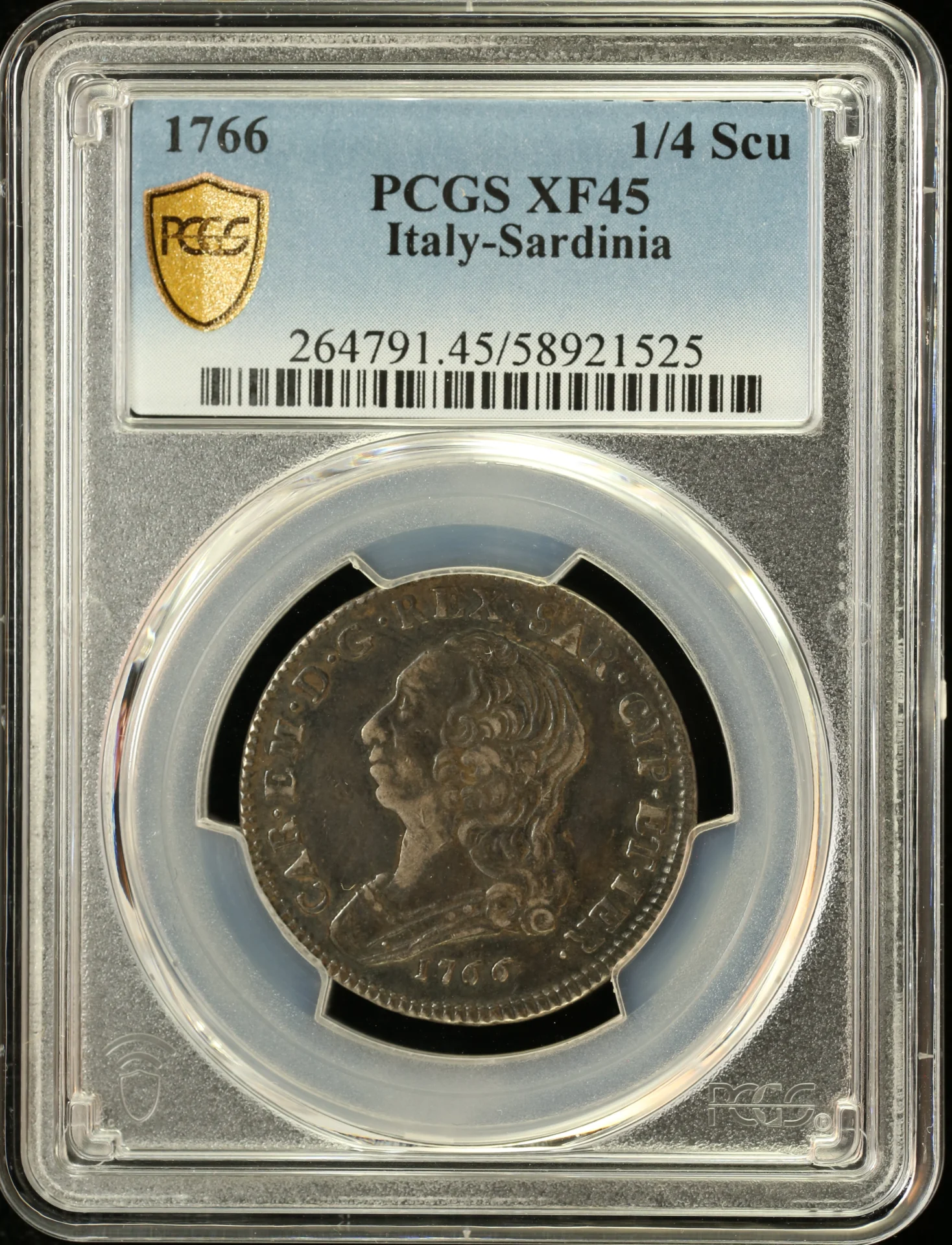 Europe Italy/San Marino/Vatican World Coins Italy/San Marino/Vatican 1/4 Scudo 1766 Sardinia PCGS XF45 0162262 Italy/San Marino/Vatican 1/4 Scudo 1766 Sardinia PCGS XF45 0162262Italy/San Marino/Vatican 1/4 Scudo 1766 Sardinia PCGS XF45 0162262