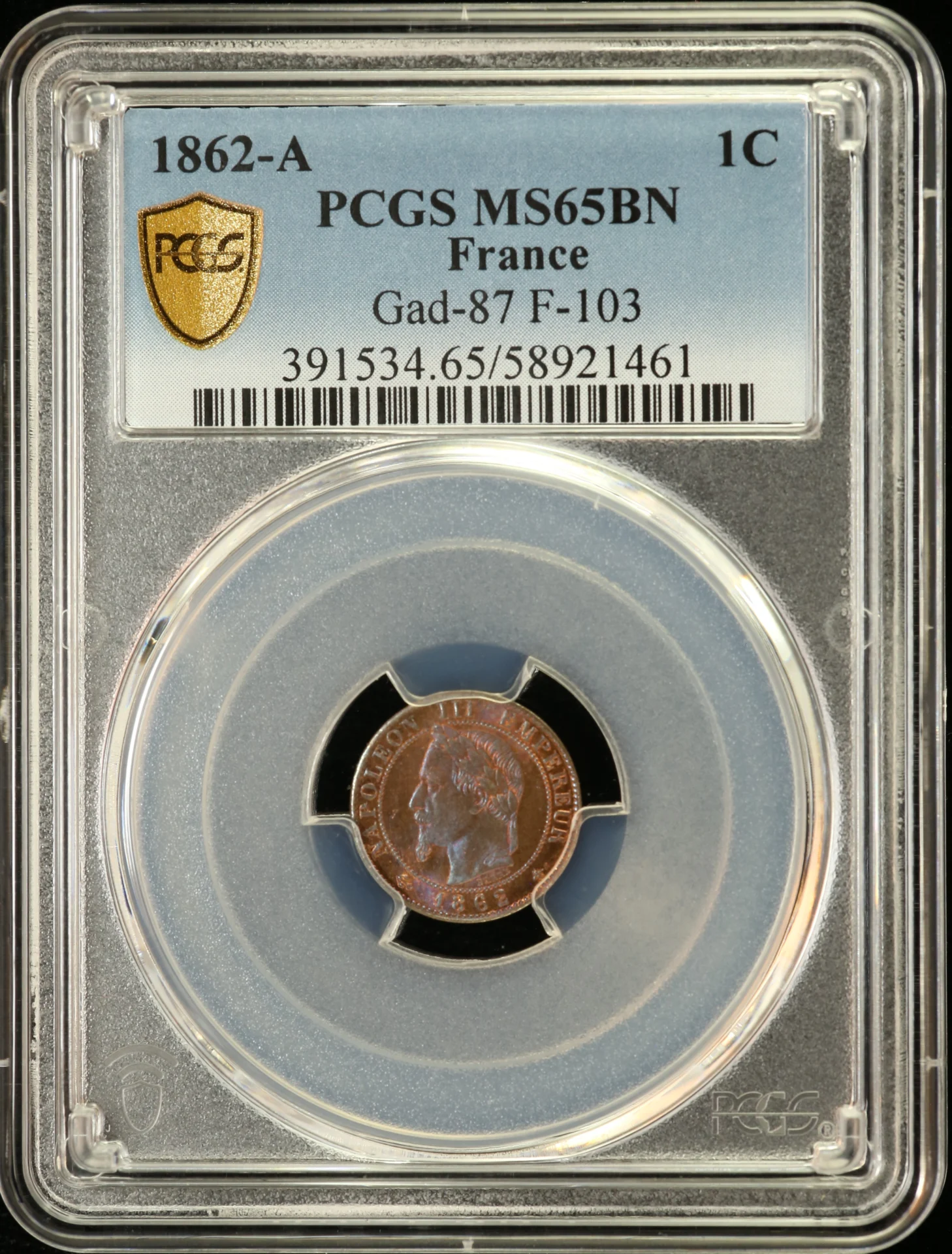 Europe France World Coins France Centime 1862 A PCGS MS65BN Gad-87 0162276 France Centime 1862 A PCGS MS65BN Gad-87 0162276France Centime 1862 A PCGS MS65BN Gad-87 0162276