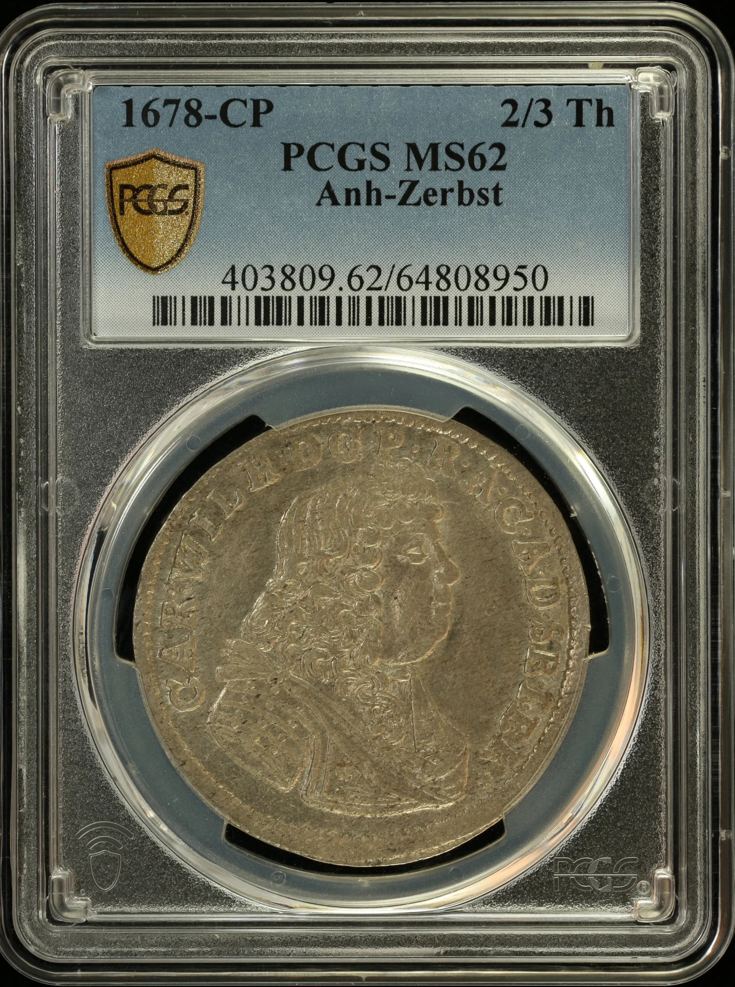 Europe Germany World Coins Germany 2/3 Thaler 1678 CP PCGS MS62 0162214 Germany 2/3 Thaler 1678 CP PCGS MS62 0162214