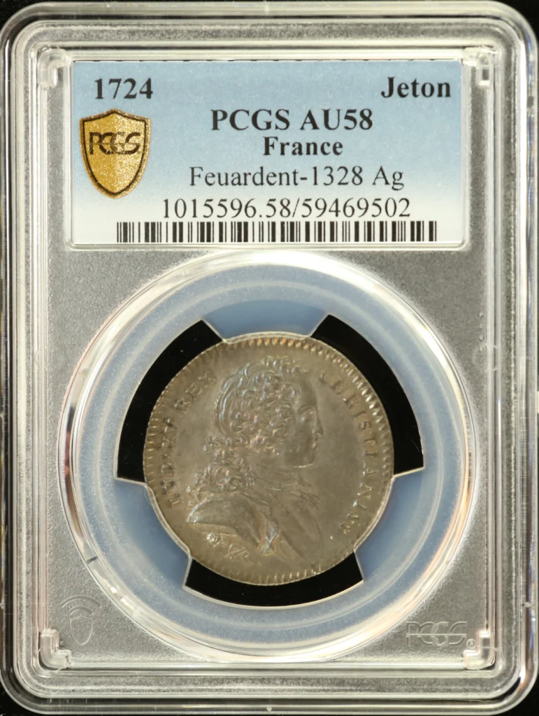 France Jeton 1724 PCGS AU58 0162168