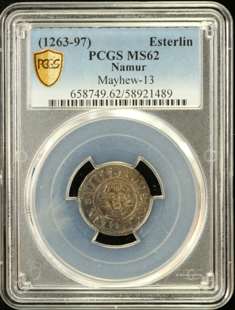 Belgium Esterlin (1263-97) Namur PCGS MS62 Mayhew-13 0162119