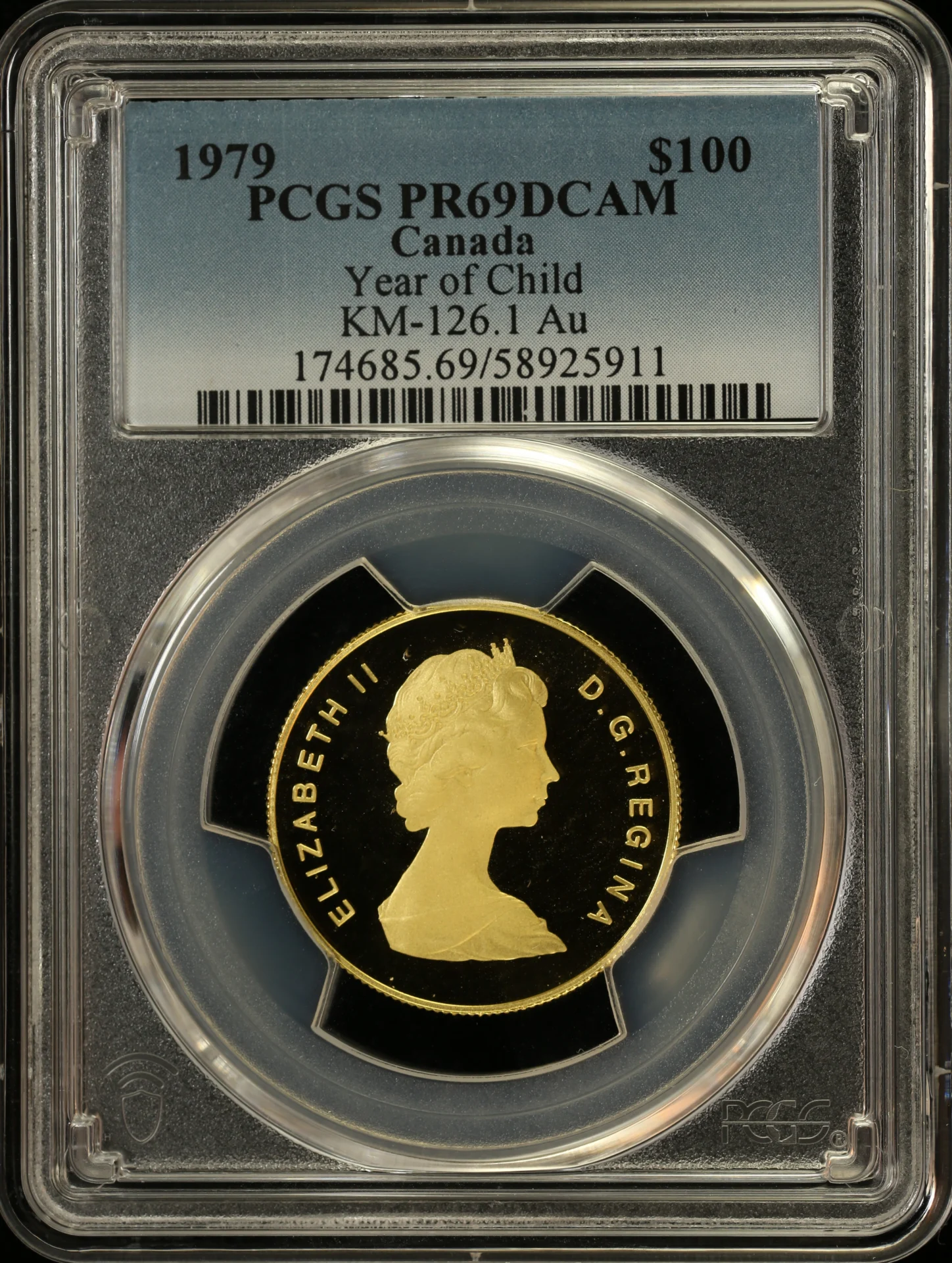 Canada North America World Coins Canada 100 Dollars 1979 PCGS PR69DCAM KM-126.1 0162400 Canada 100 Dollars 1979 PCGS PR69DCAM KM-126.1 0162400