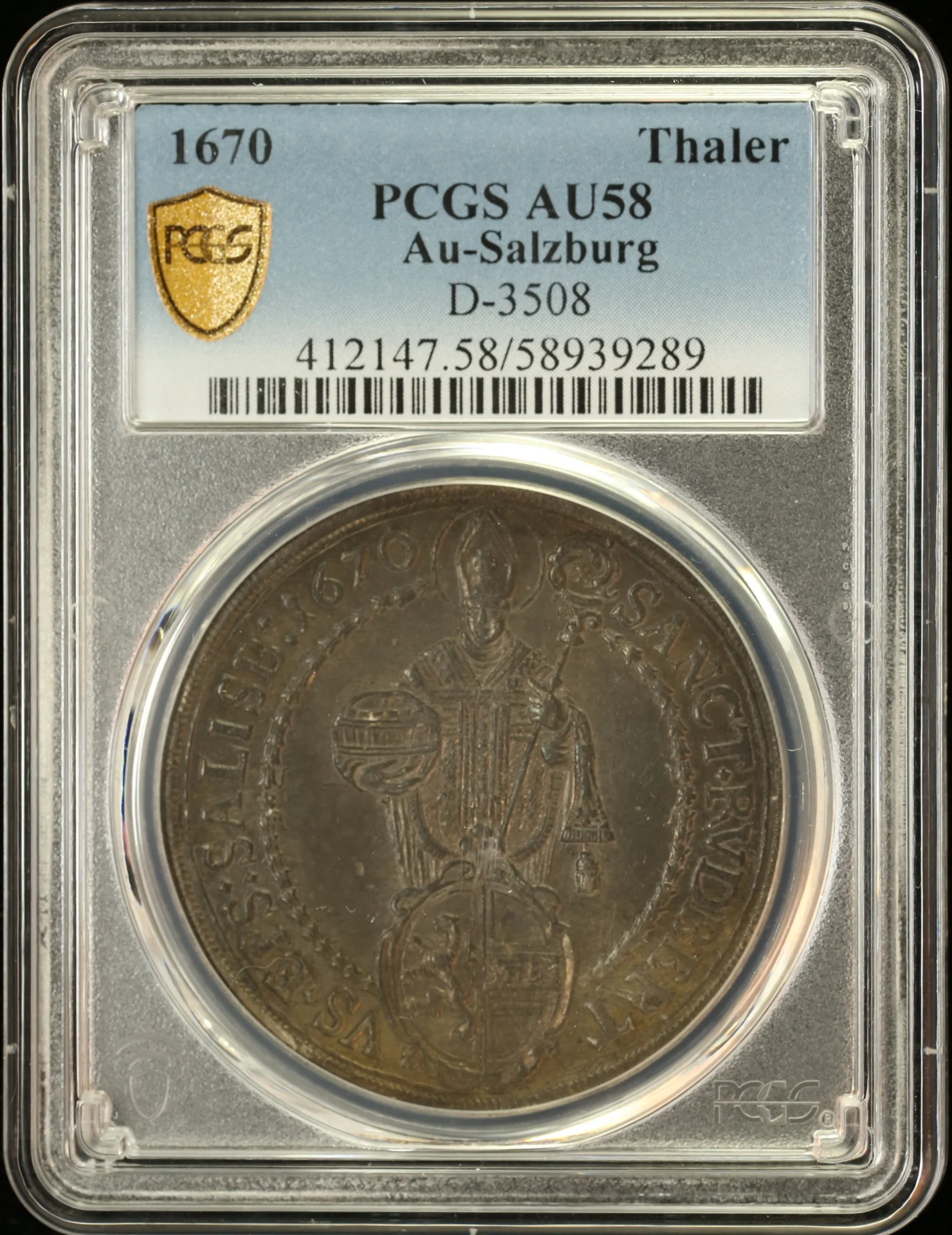 Austria Europe World Coins Austria Thaler 1670 Salzburg PCGS AU58 0161834 Austria Thaler 1670 Salzburg PCGS AU58 0161834
