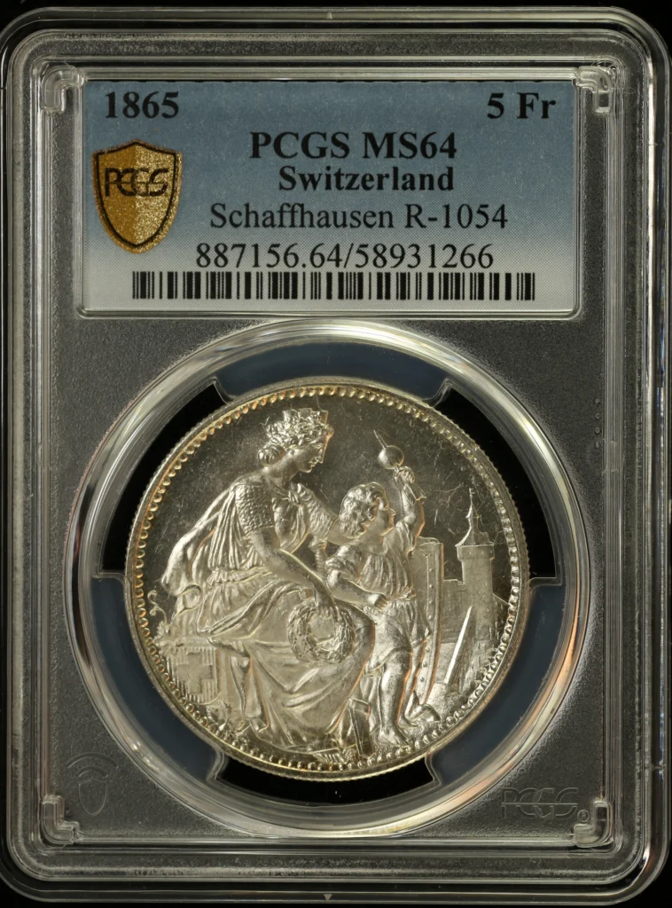 Switzerland 5 Franken 1865 PCGS MS64 0162193