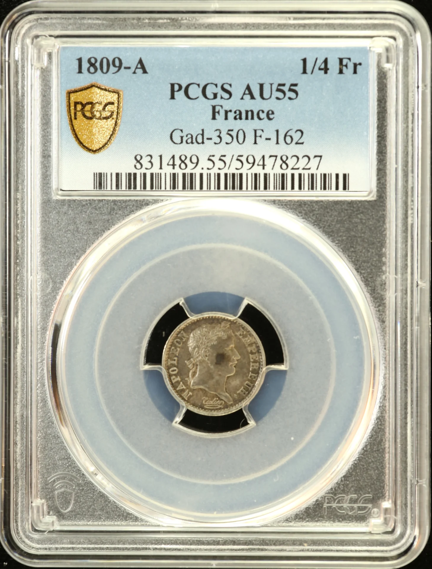 Europe France World Coins France 1/4 Franc 1809 A PCGS AU55 Gad-350 0162170 France 1/4 Franc 1809 A PCGS AU55 Gad-350 0162170