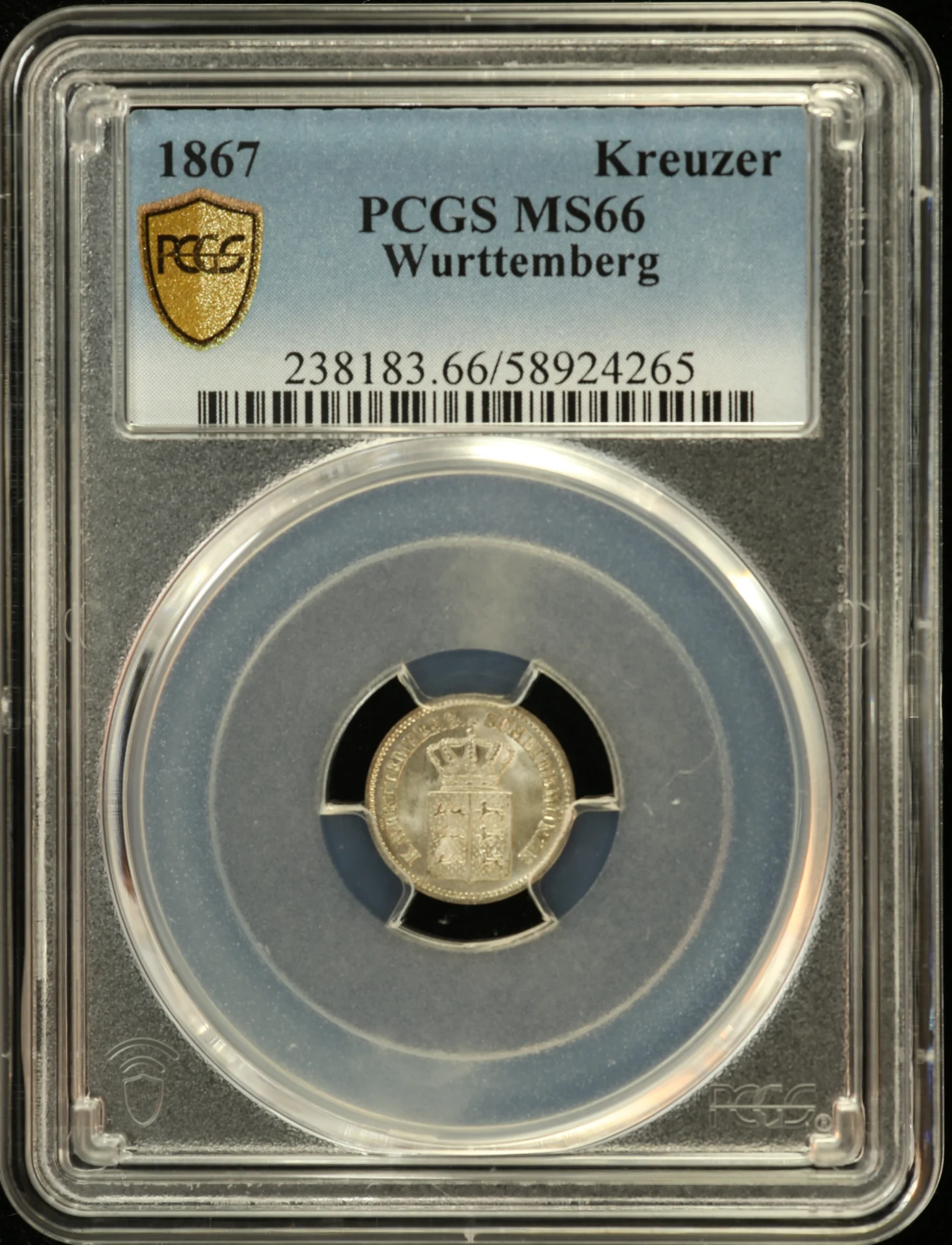 Germany Kreuzer 1867 PCGS MS66 0162159