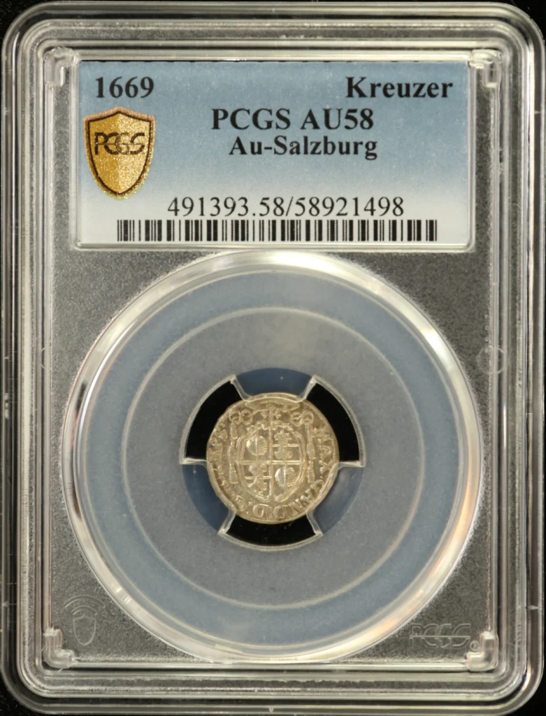 Austria Kreuzer 1669 Salzburg PCGS AU58 0162096