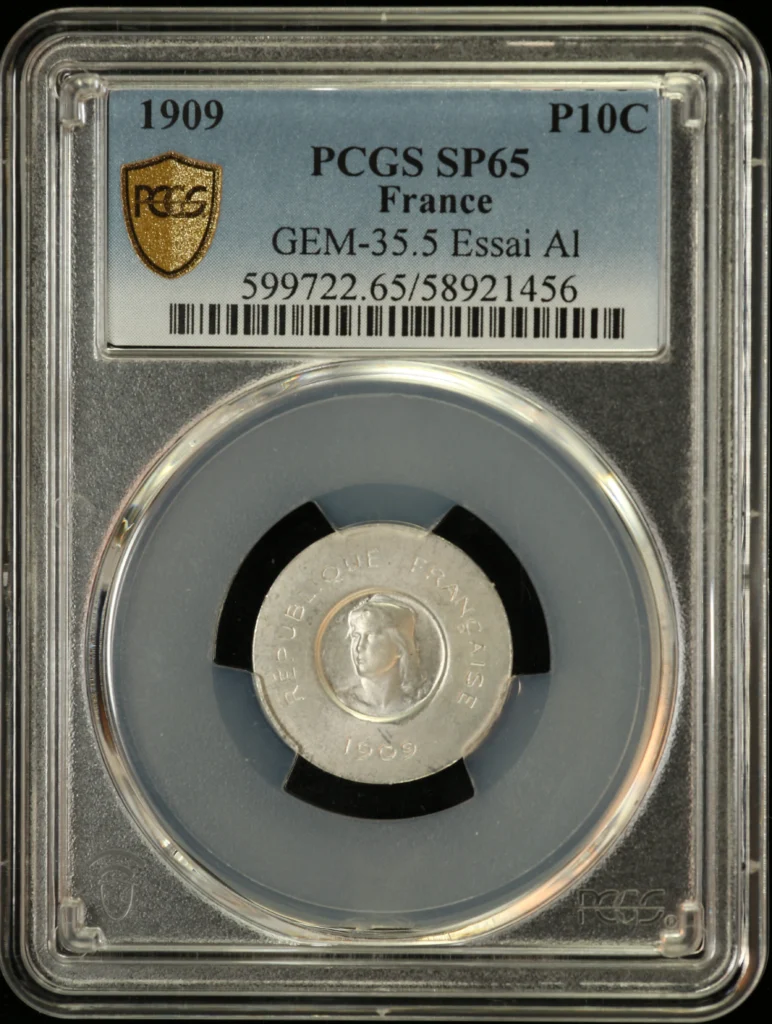 France 10 Centime 1909 PCGS SP65 0162309