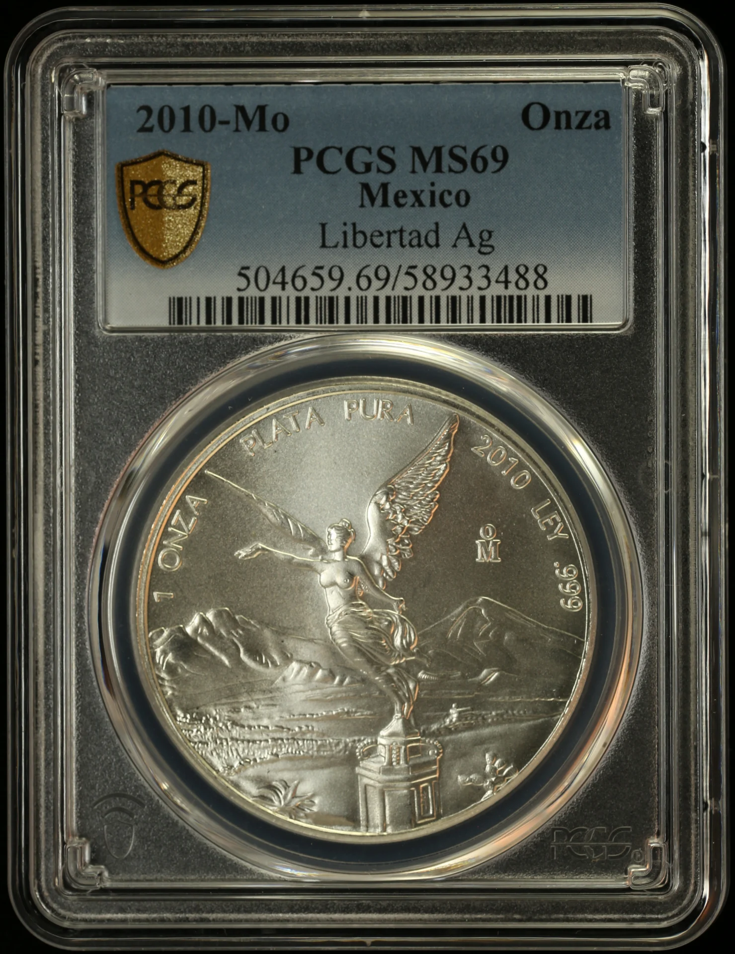 Mexican Coins Modern Silver & Minors Onza Modern Silver & Minors Onza 2010 Mo PCGS MS69 0162037 Modern Silver & Minors Onza 2010 Mo PCGS MS69 0162037