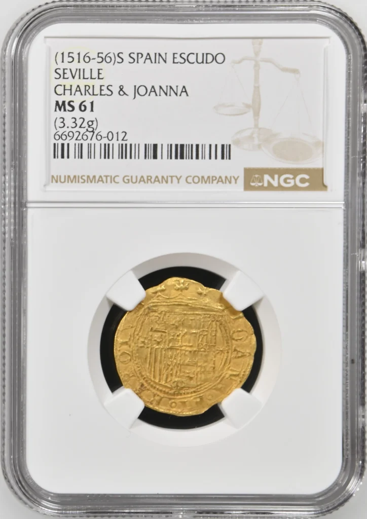 Spain Escudo (1516-56) S NGC MS61 0162509