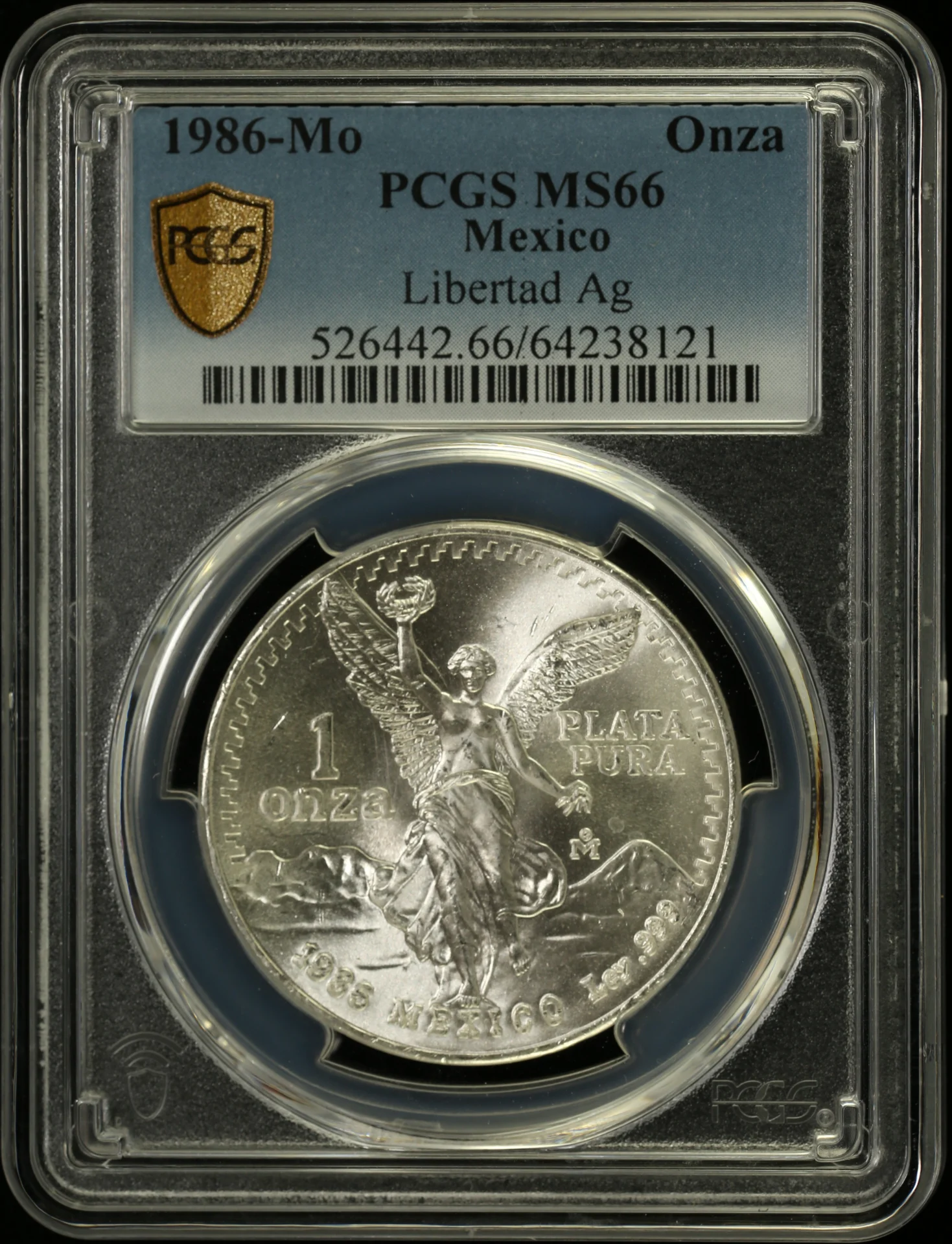 Modern Silver & Minors Onza 1986 Mo PCGS MS66 0162616
