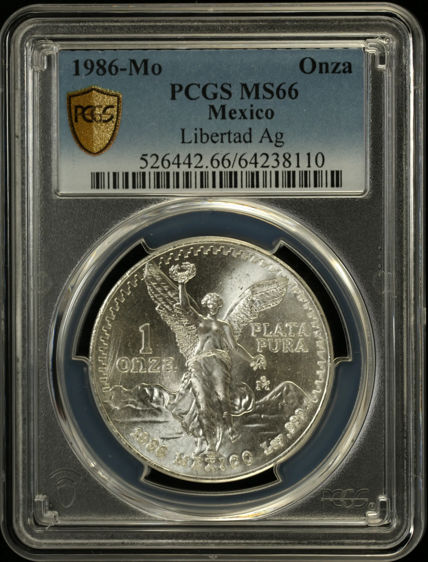 Modern Silver & Minors Onza 1986 Mo PCGS MS66 0162618