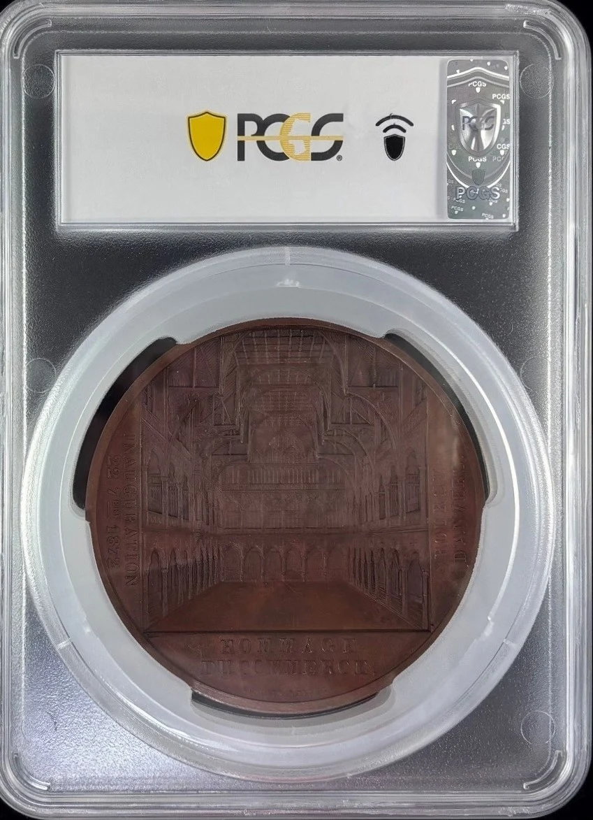 Belgium Europe World Coins Belgium New Antwerp Stock Exchange Bronzed Medal 1872 Alvin-167 PCGS MS64 0162657 Belgium New Antwerp Stock Exchange Bronzed Medal 1872 Alvin-167 PCGS MS64 0162657Belgium New Antwerp Stock Exchange Bronzed Medal 1872 Alvin-167 PCGS MS64 0162657 - Image 2