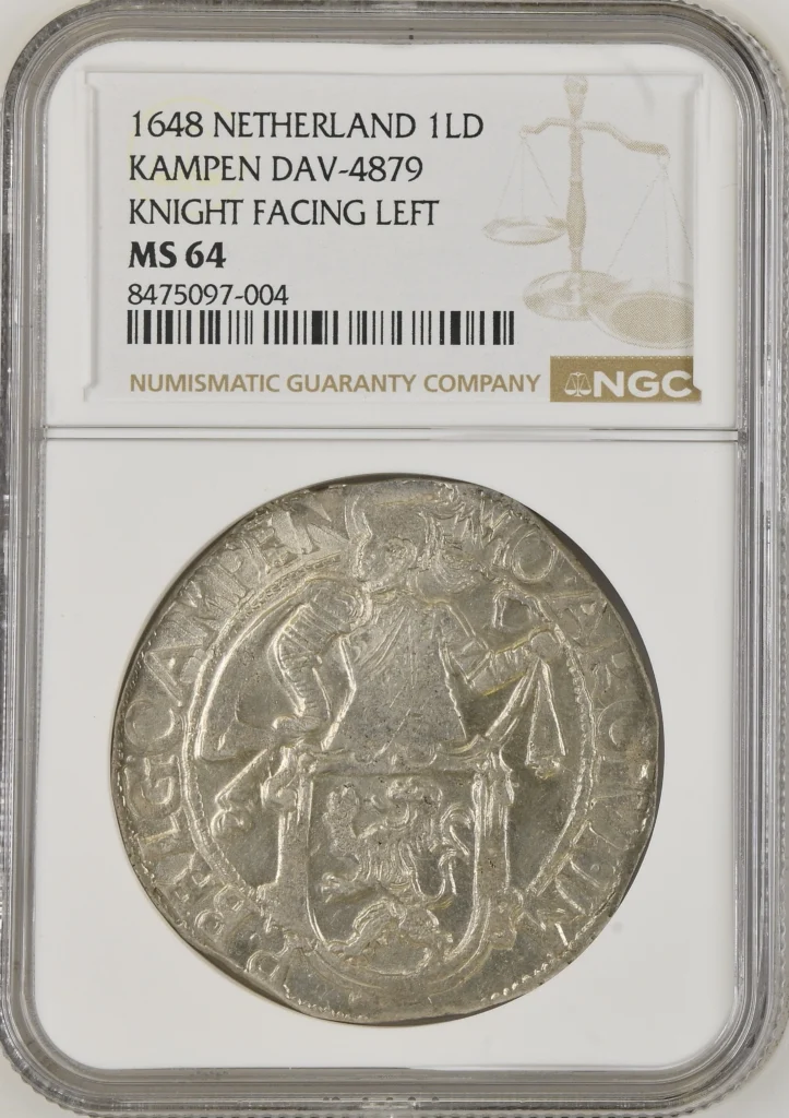 Netherlands Lion Dollar 1648 Kampen DAV-4879 NGC MS64 0162681