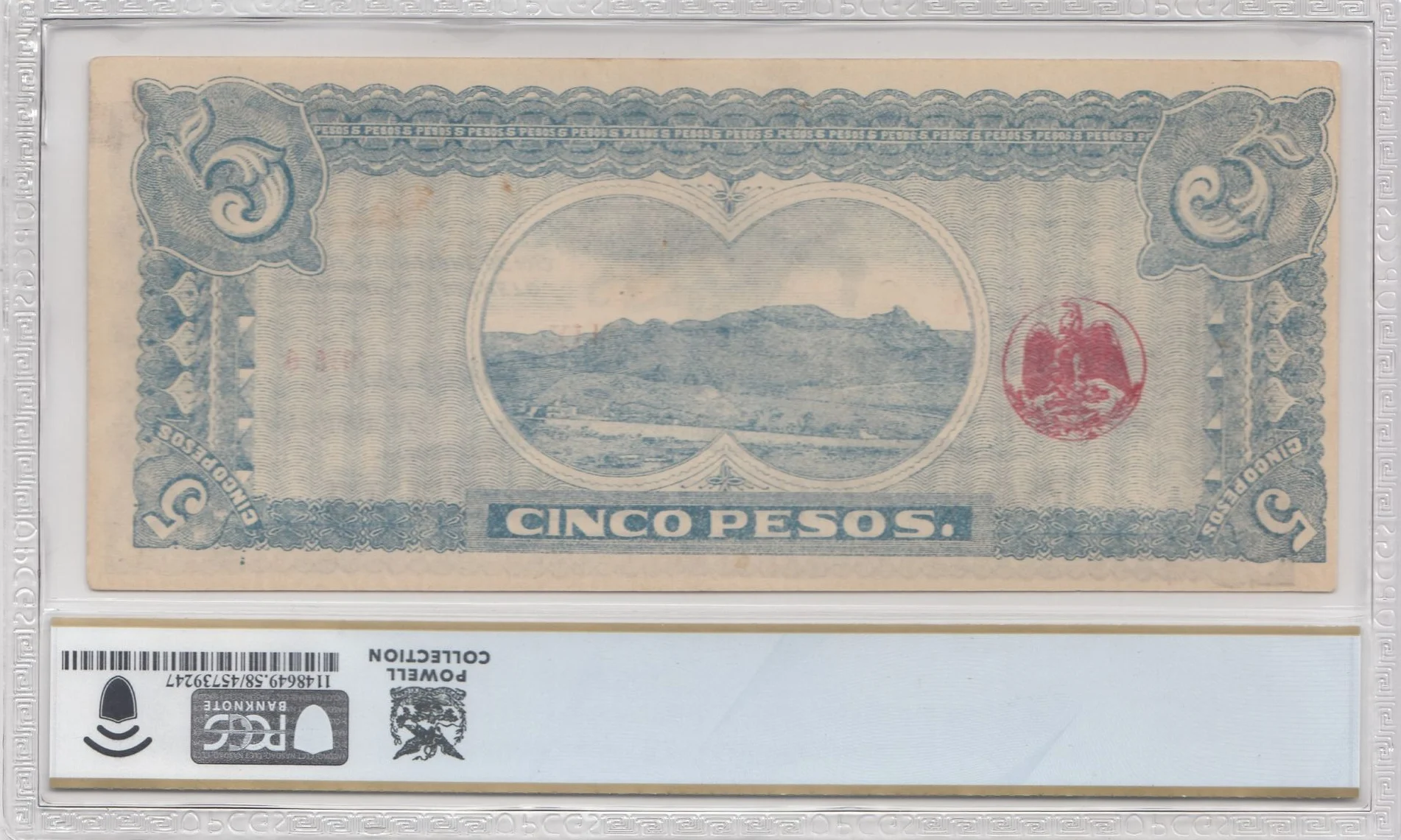 Mexican Currency Revolutionary Currency Revolutionary Currency 5 Pesos 1915 Durango M1512b P S752 PCGS Ch AU58 f_35718 Revolutionary Currency 5 Pesos 1915 Durango M1512b P S752 PCGS Ch AU58 f_35718Revolutionary Currency 5 Pesos 1915 Durango M1512b P S752 PCGS Ch AU58 f_35718 - Image 2