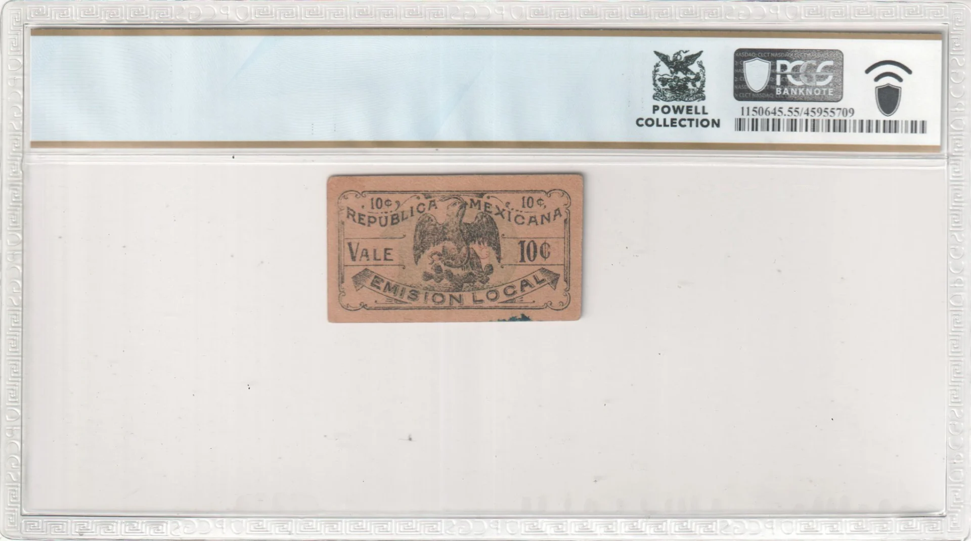 Mexican Currency Revolutionary Currency Revolutionary Currency 10 Centavos San Luis Potosi M3666 P S987 PCGS AU55 f_35751 Revolutionary Currency 10 Centavos San Luis Potosi M3666 P S987 PCGS AU55 f_35751