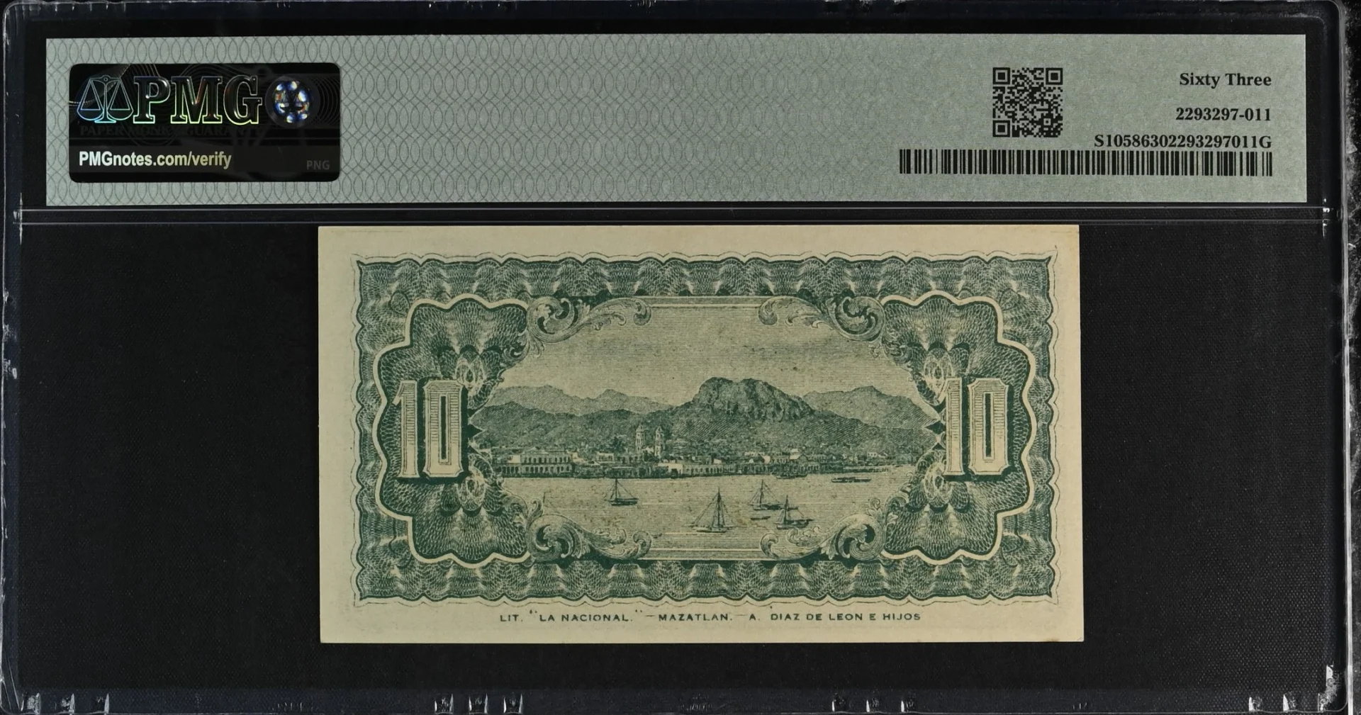 Mexican Currency Revolutionary Currency Revolutionary Currency 10 Centavos 1914 Sonora M3802 P S1058 PMG Ch UNC63 f_35756 Revolutionary Currency 10 Centavos 1914 Sonora M3802 P S1058 PMG Ch UNC63 f_35756Revolutionary Currency 10 Centavos 1914 Sonora M3802 P S1058 PMG Ch UNC63 f_35756 - Image 2