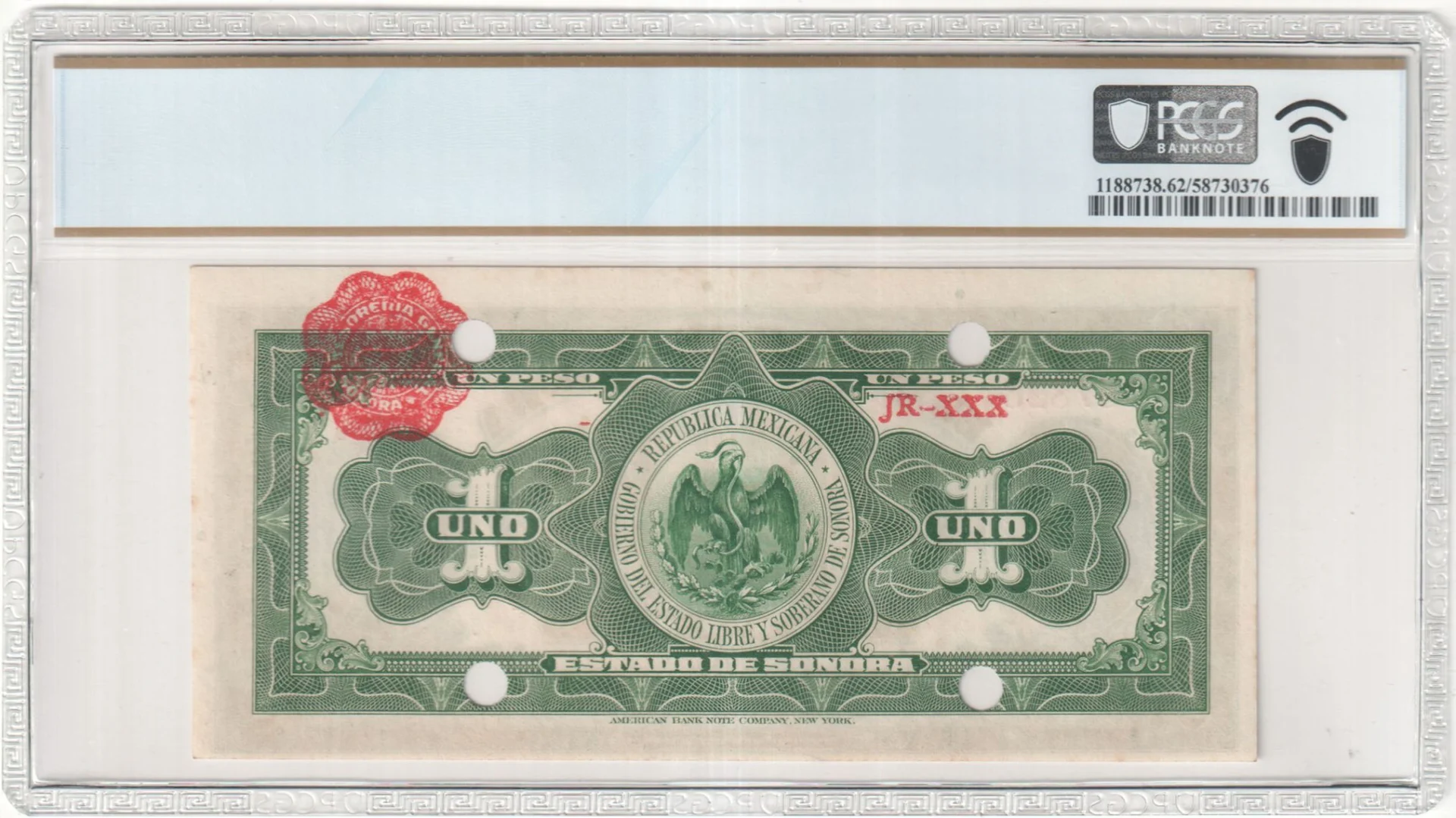 Mexican Currency Revolutionary Currency Revolutionary Currency Peso 1915 Sonora M3821a P S1071 PCGS UNC62 f_35759 Revolutionary Currency Peso 1915 Sonora M3821a P S1071 PCGS UNC62 f_35759Revolutionary Currency Peso 1915 Sonora M3821a P S1071 PCGS UNC62 f_35759 - Image 2