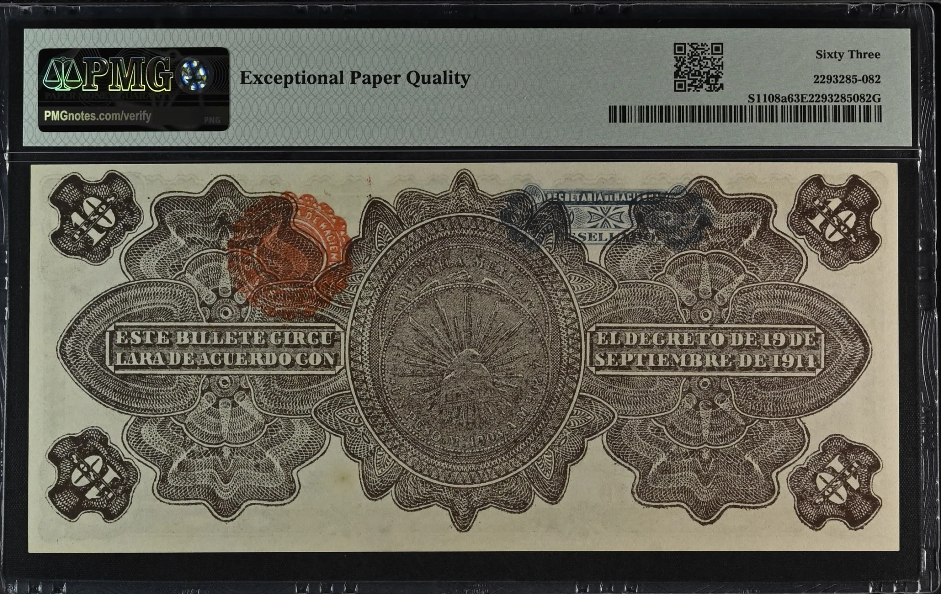 Mexican Currency Revolutionary Currency Revolutionary Currency 10 Pesos 1914 Veracruz M3974c P S1108a PMG Ch UNC63 EPQ f_35762 Revolutionary Currency 10 Pesos 1914 Veracruz M3974c P S1108a PMG Ch UNC63 EPQ f_35762Revolutionary Currency 10 Pesos 1914 Veracruz M3974c P S1108a PMG Ch UNC63 EPQ f_35762 - Image 2
