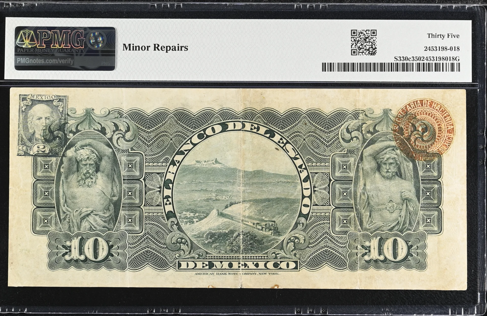 Bancos Mexican Currency Bancos 10 Pesos 1909-12 Mexico M397c P S330c PMG Ch VF35 f_35772 Bancos 10 Pesos 1909-12 Mexico M397c P S330c PMG Ch VF35 f_35772Bancos 10 Pesos 1909-12 Mexico M397c P S330c PMG Ch VF35 f_35772 - Image 2