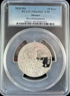 Modern Silver & Minors 10 Peso 2010 Mo PCGS PR69DCAM 0162790