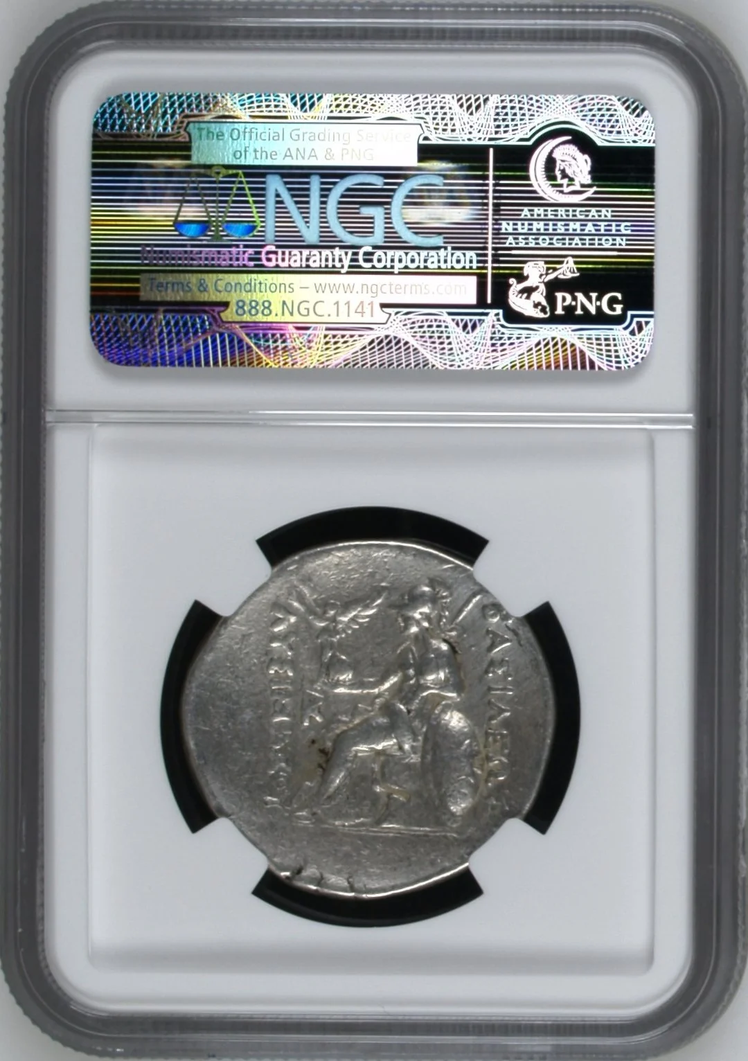 Ancient Coins Greek Thrace Thrace Lysimachus 305-281 BC AR Tetradrachm NGC Ch VF 0162962 Thrace Lysimachus 305-281 BC AR Tetradrachm NGC Ch VF 0162962Thrace Lysimachus 305-281 BC AR Tetradrachm NGC Ch VF 0162962 - Image 2