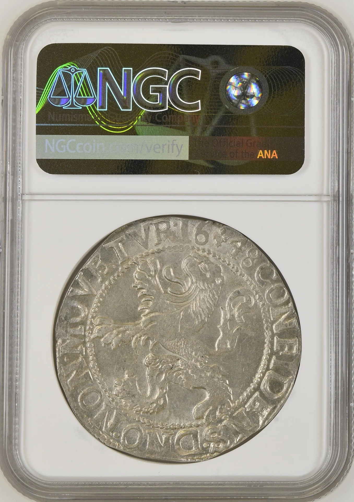 Europe Netherlands World Coins Netherlands Lion Dollar 1648 Kampen DAV-4879 NGC MS64 0162681 Netherlands Lion Dollar 1648 Kampen DAV-4879 NGC MS64 0162681Netherlands Lion Dollar 1648 Kampen DAV-4879 NGC MS64 0162681 - Image 2
