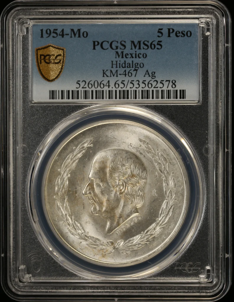 Modern Silver & Minors 5 Peso 1954 Mo KM-467 PCGS MS65 0162943