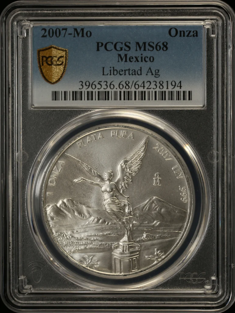 Mexican Coins Modern Silver & Minors Onza Modern Silver & Minors Onza 2007 Mo PCGS MS68 0162559 Modern Silver & Minors Onza 2007 Mo PCGS MS68 0162559