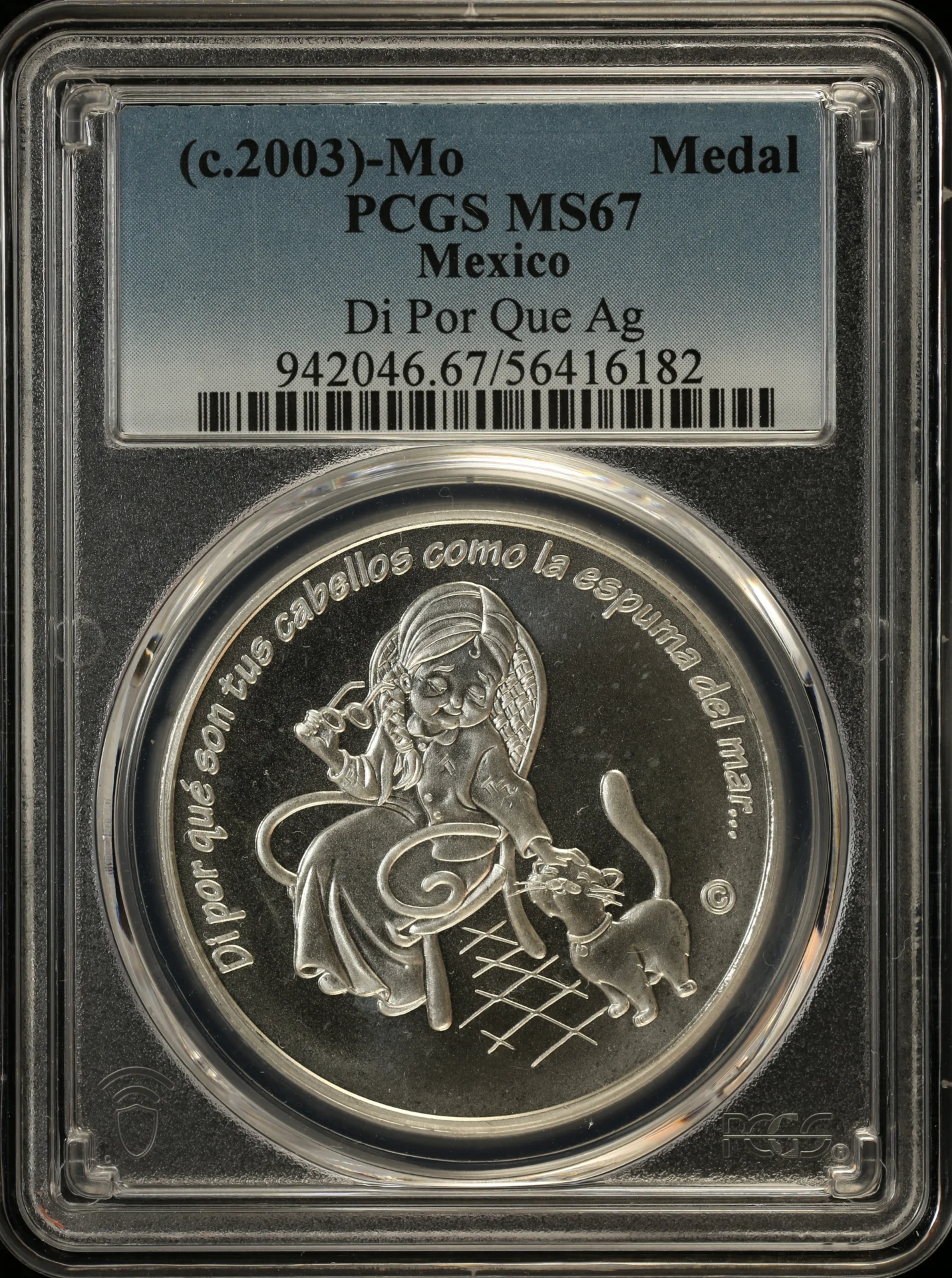 Medals & Tokens Di Por Que Silver Medal (c.2003) Mo PCGS MS67 0162849