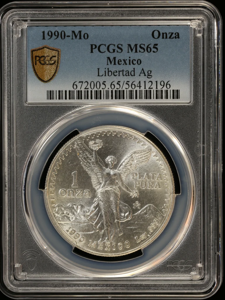 Modern Silver & Minors Onza 1990 Mo PCGS MS65 0162754