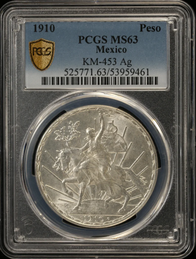 Modern Silver & Minors Peso 1910 KM-453 PCGS MS63 0162867
