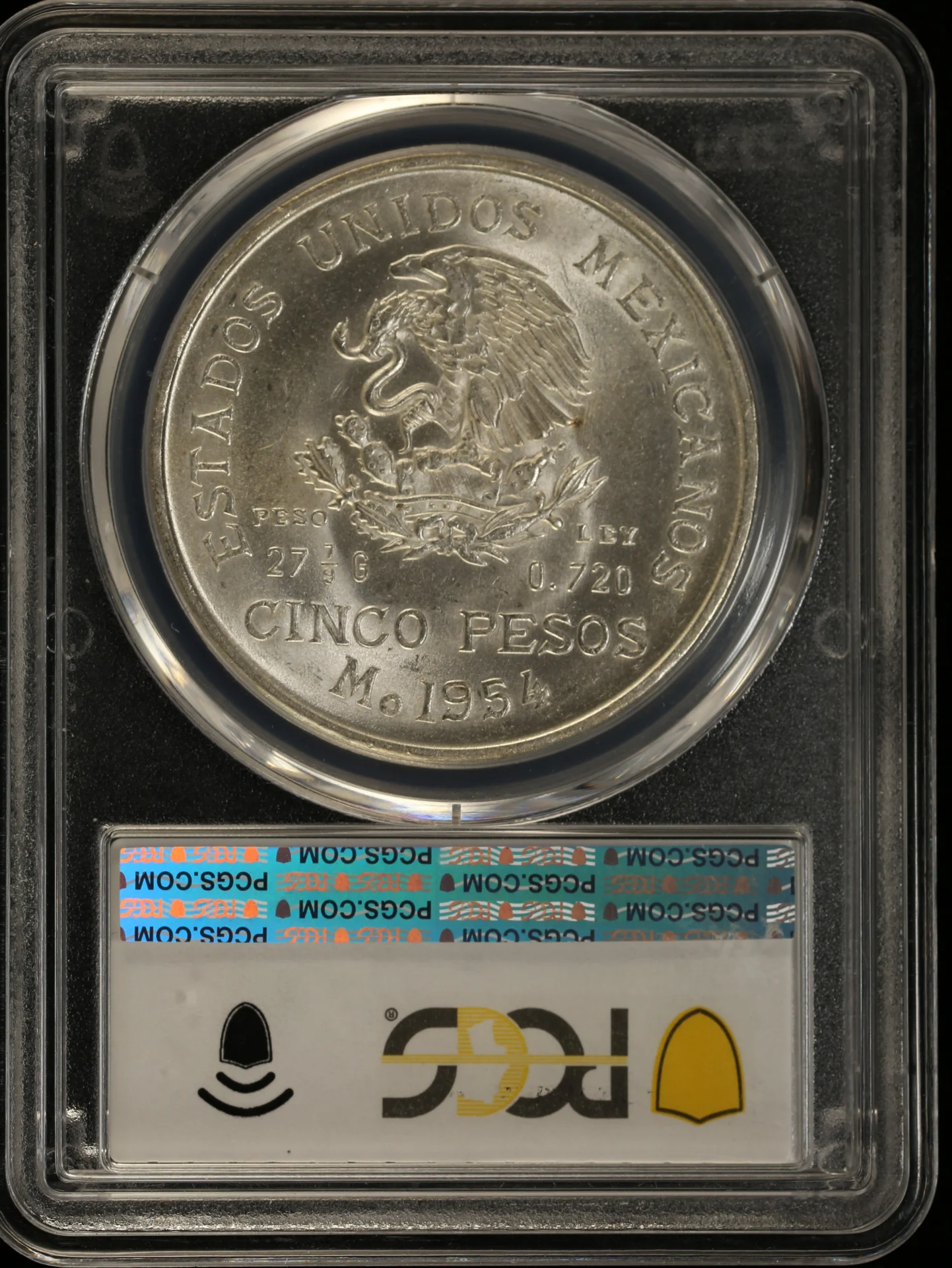 5 Peso Mexican Coins Modern Silver & Minors Modern Silver & Minors 5 Peso 1954 Mo KM-467 PCGS MS65 0162943 Modern Silver & Minors 5 Peso 1954 Mo KM-467 PCGS MS65 0162943Modern Silver & Minors 5 Peso 1954 Mo KM-467 PCGS MS65 0162943 - Image 2